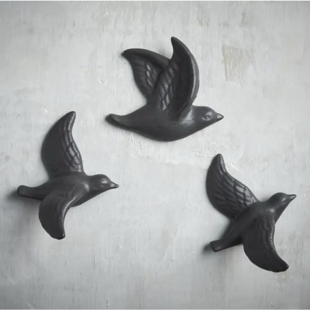 Arhaus Set of TEN Black & White Bird Wall Decor